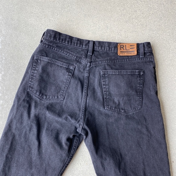 RALPH LAUREN black cropped fray hem jeans size 10 - Picture 13 of 16